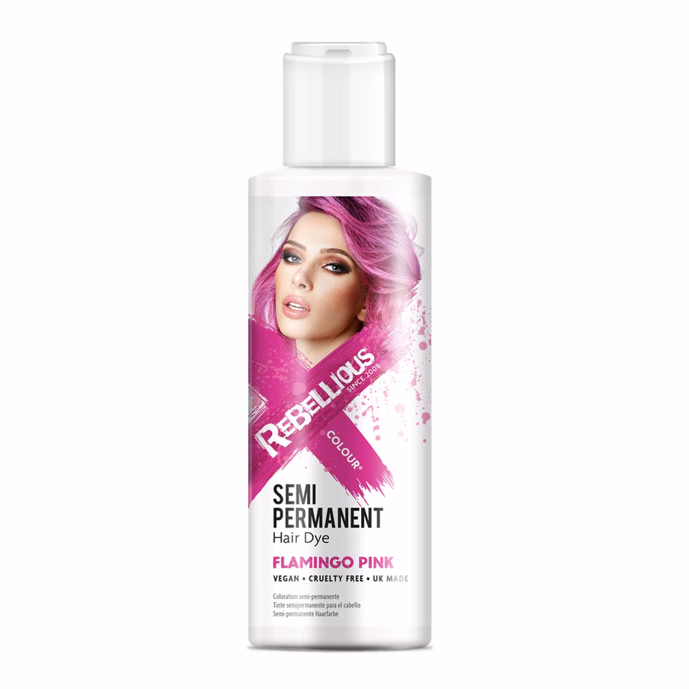 Vopsea Semi-Permanenta Vegana Rebellious - FLAMINGO PINK 100 ML
