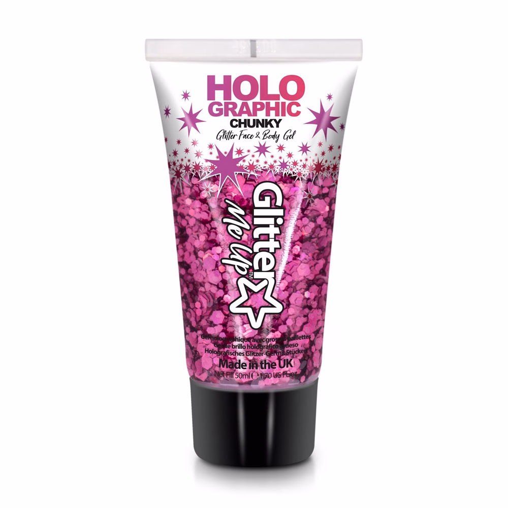 Sclipici Holographic Pentru Față Si Păr - PRINCESS PINK - 50ml