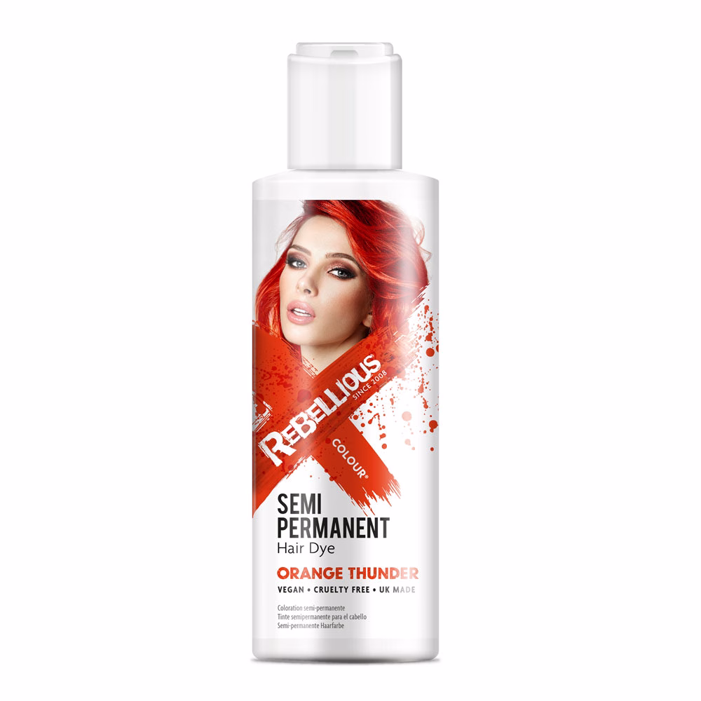 Vopsea Semi-Permanenta Vegana Rebellious - ORANGE THUNDER 100 ML