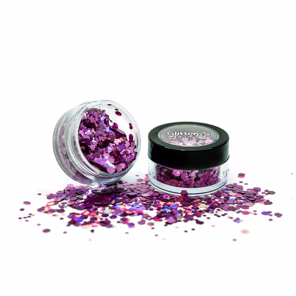 Sclipici Holographic Pentru Față Și Păr - PRINCESS PINK