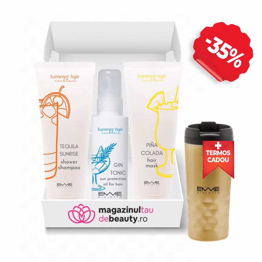 Set SUMMER CARE PACK - Emmediciotto ITALY - Protectie Par + Ulei Par + Masca Par