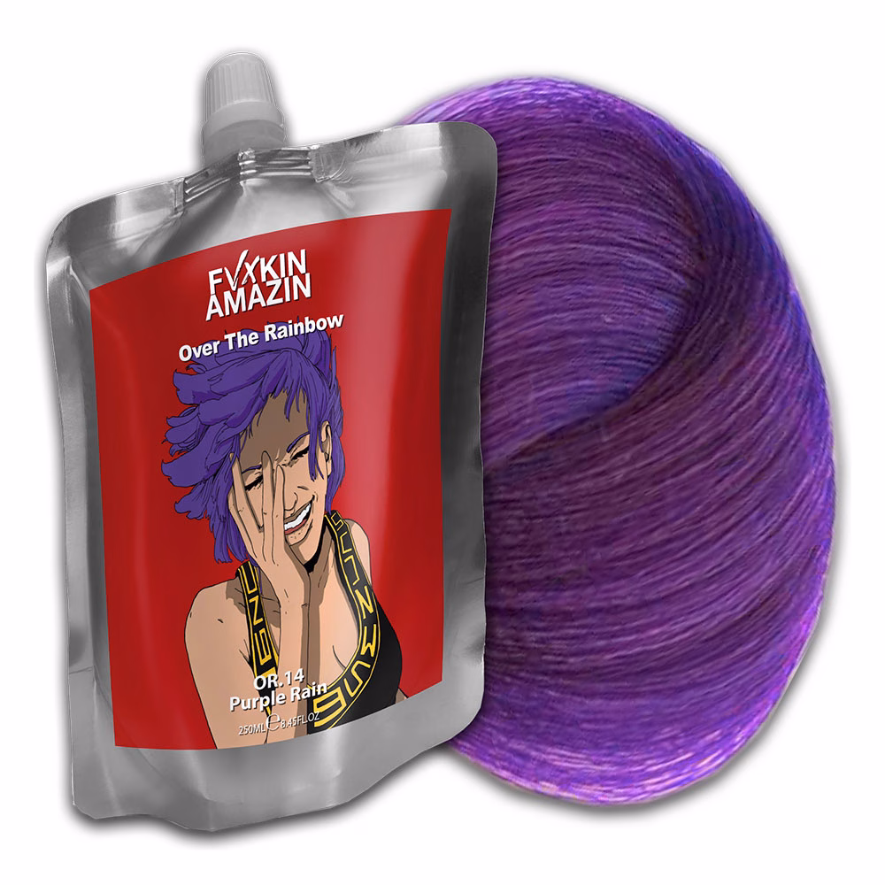 Masca Cu Pigment Direct 200 ML - Purple Rain - OVER THE RAINBOW