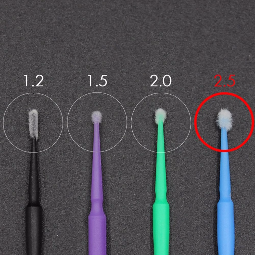 Set 120 Bucati Microbrush 2.5MM Vegan - Kalentin