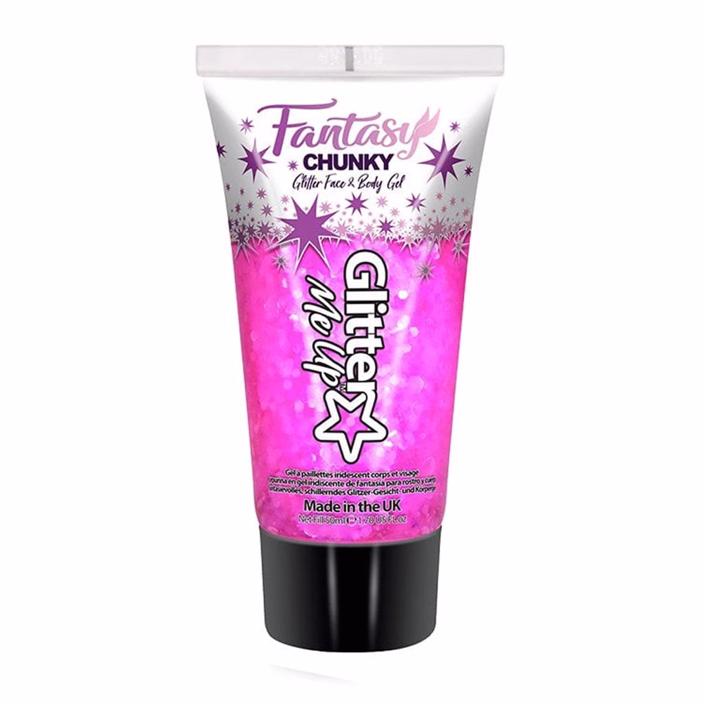 Sclipici Gel Holographic Față Și Păr Roz - Flamingo Fiesta – 50ml