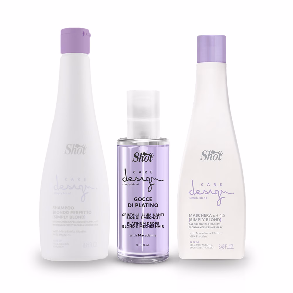 Set Intretinerea Parului Blond - Sampon+ Masca + Ulei SHOT