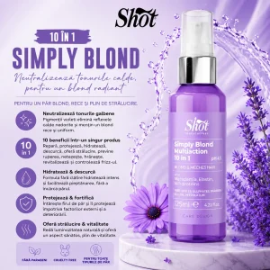 Tratament leave-in 10 în 1 pentru păr blond SIMPLY BLOND – pH 4.3 – Shot – 125ml